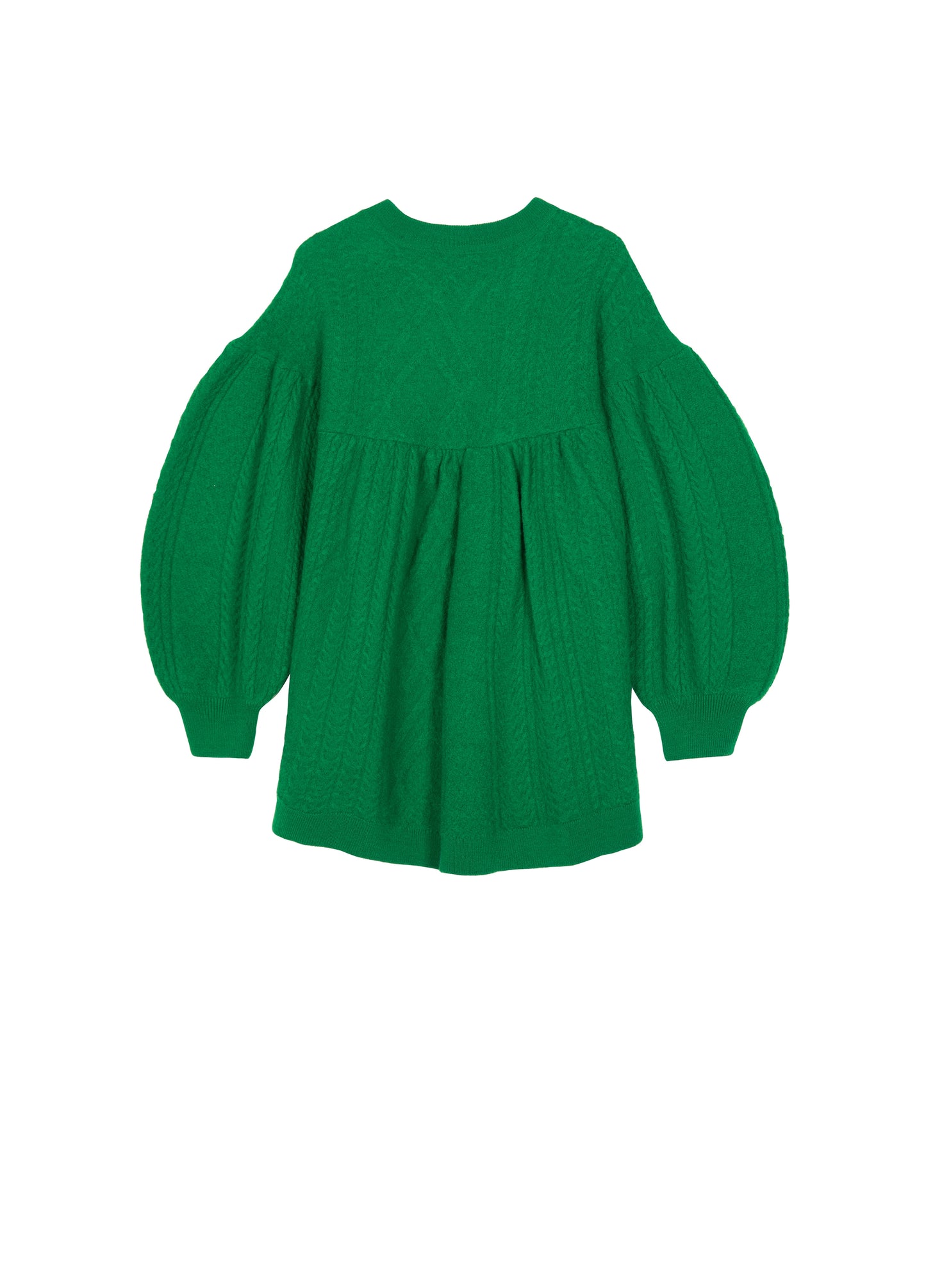 JNBY Green Cable Knit Flare Dress [Final Sale]