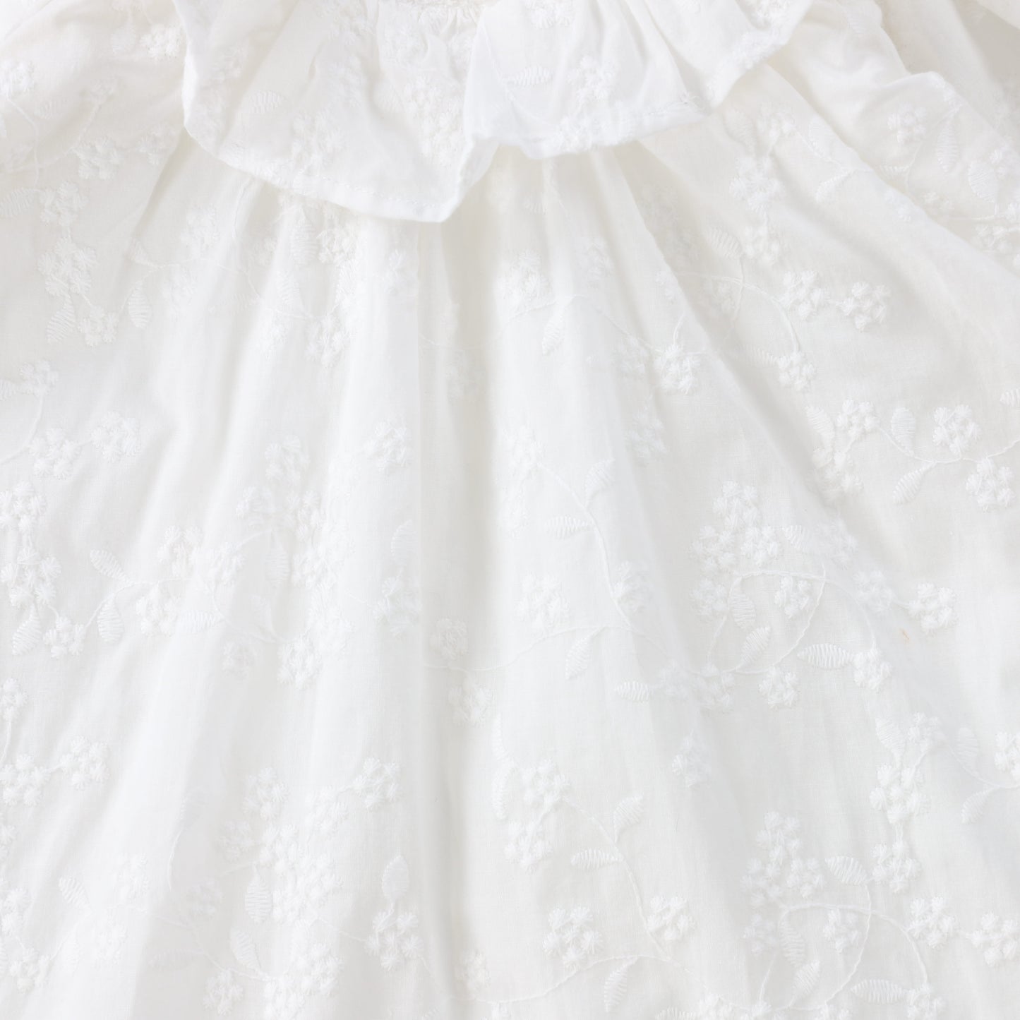 NAPAANI WHITE RUFFLE TRIM DRESS [Final Sale]