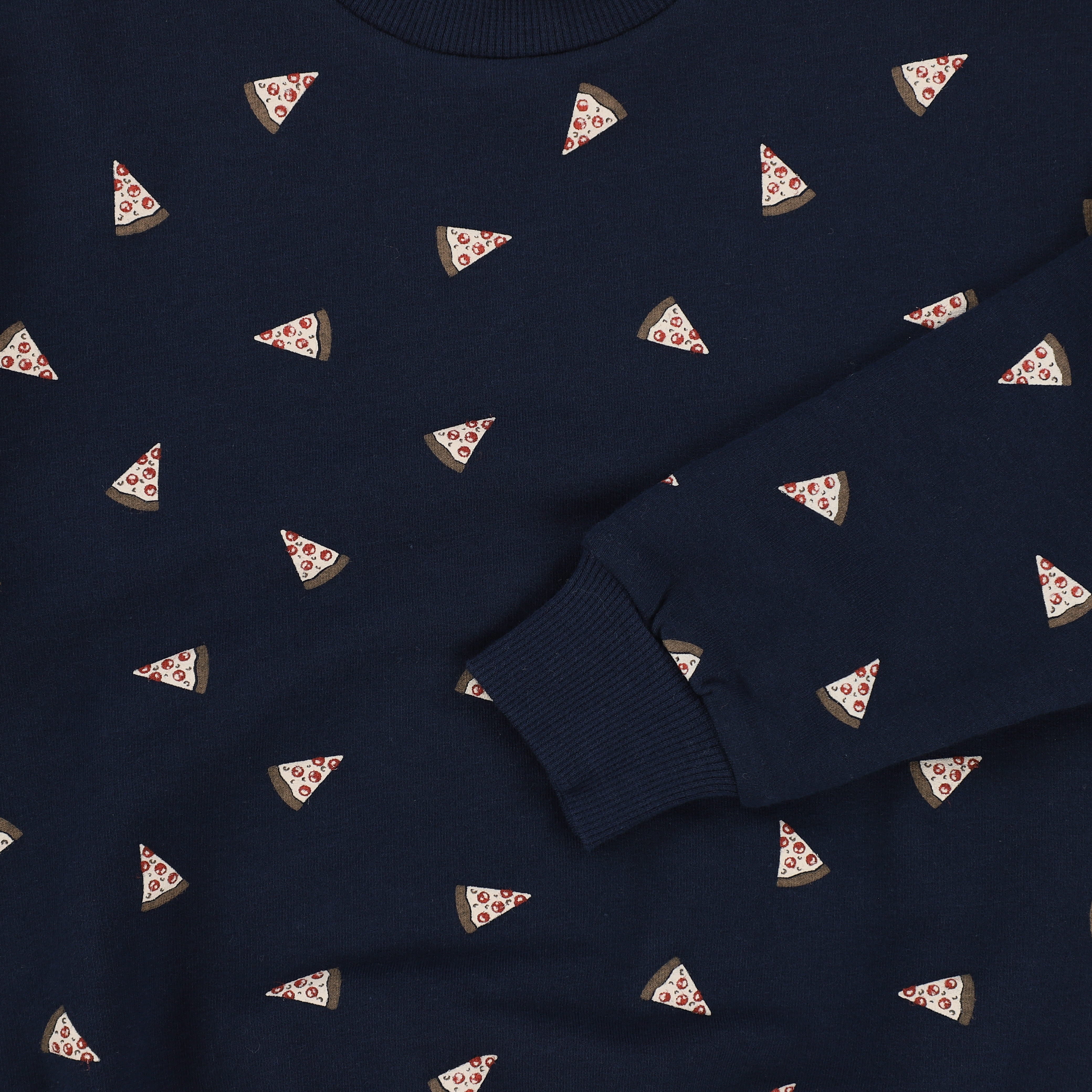 MILES THE LABEL NAVY PIZZA PRINT SWEATSHIRT Final Sale Luibelle