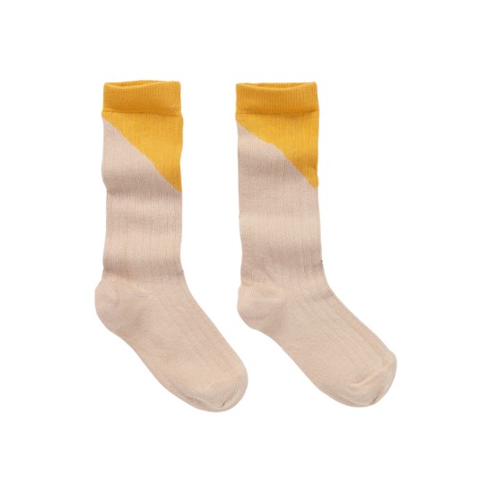 Sproet & Sprout Yellow Colorblock High Socks [Final Sale]