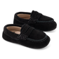 Zeebra Black Suede Penny Loafer [Final Sale]