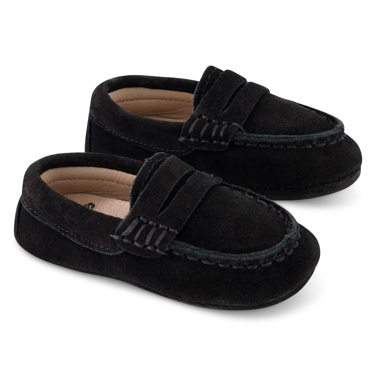 Zeebra Black Suede Penny Loafer [Final Sale]