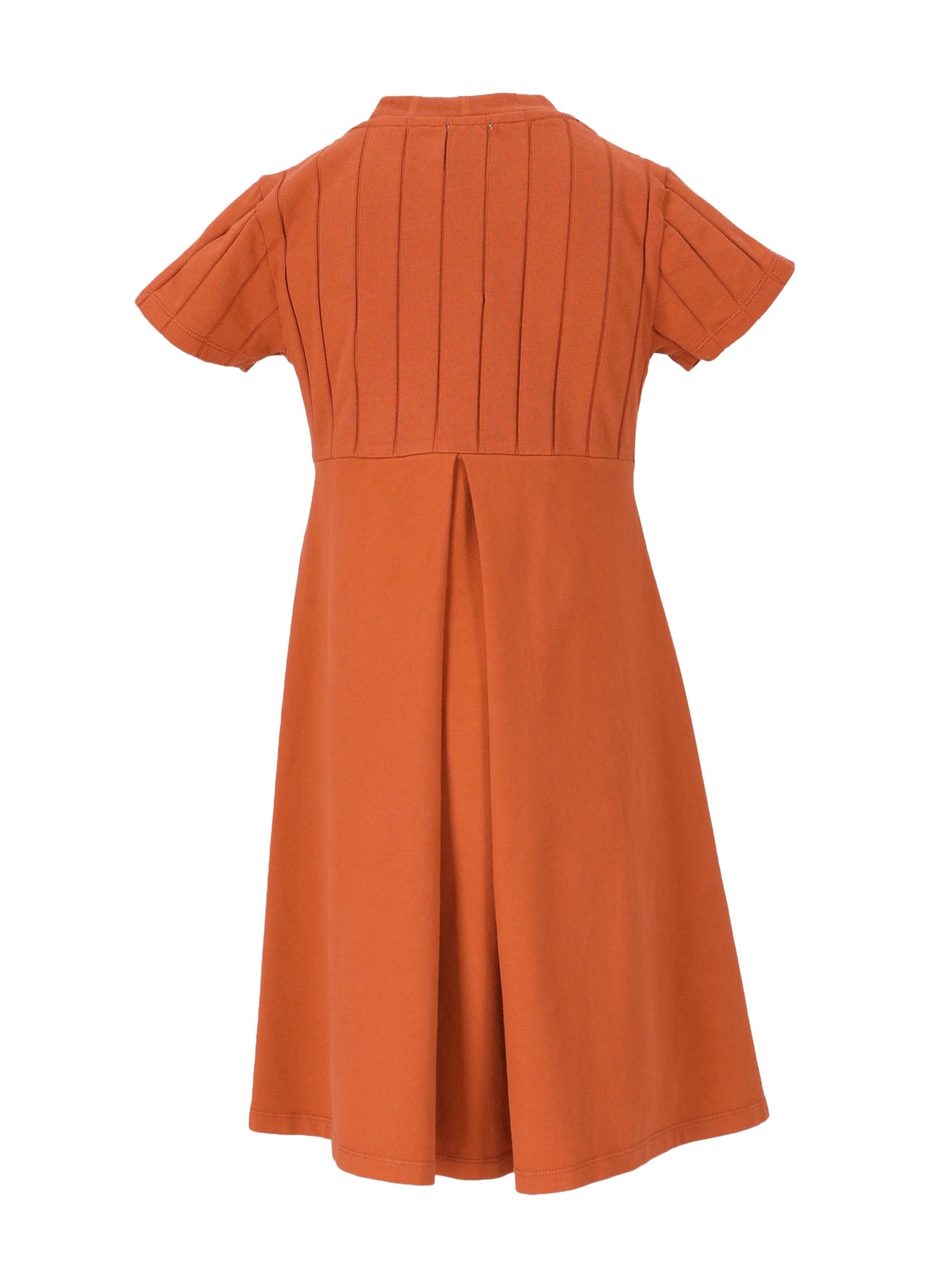 LMN3 Burnt Orange Ribbed A Line Dress [Final Sale]