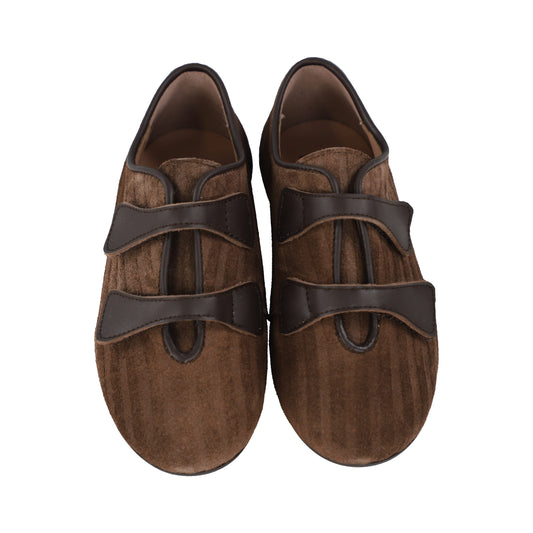 Papanatas Cedar Suede Striped Double Strap Shoe [Final Sale]