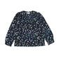 CHRISTINA RHODE MIDNIGHT BLUE FLORAL PETER PAN COLLARED BLOUSE [Final Sale]