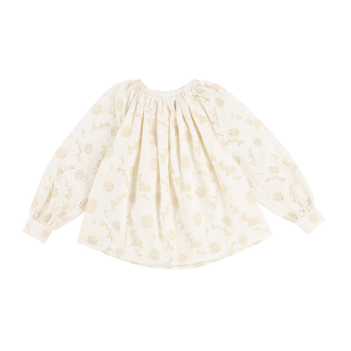 CHRISTINA RHODE CREAM LACE FLORAL DETAIL TOP [Final Sale]