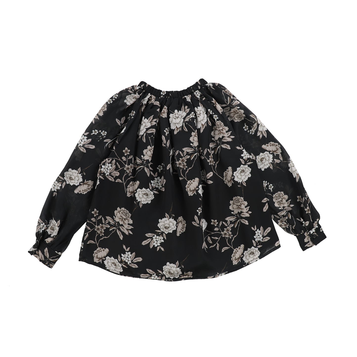 CHRISTINA ROHDE BLACK FLORAL TOP [Final Sale]