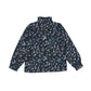 Christina Rhode Midnight Blue Floral Ruffle Collared Blouse [Final Sale]