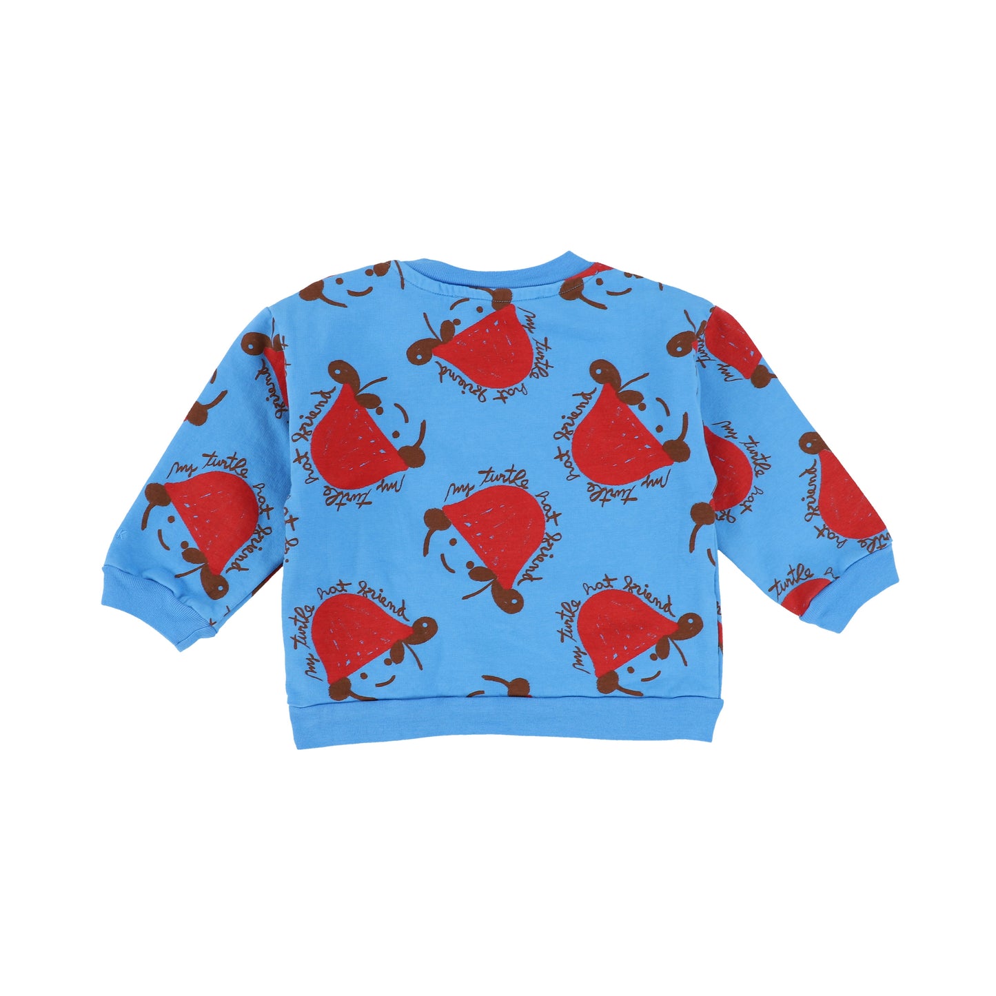 Weekend House Electric Blue Turtle Allover Print Sweatshirt [Final Sale]