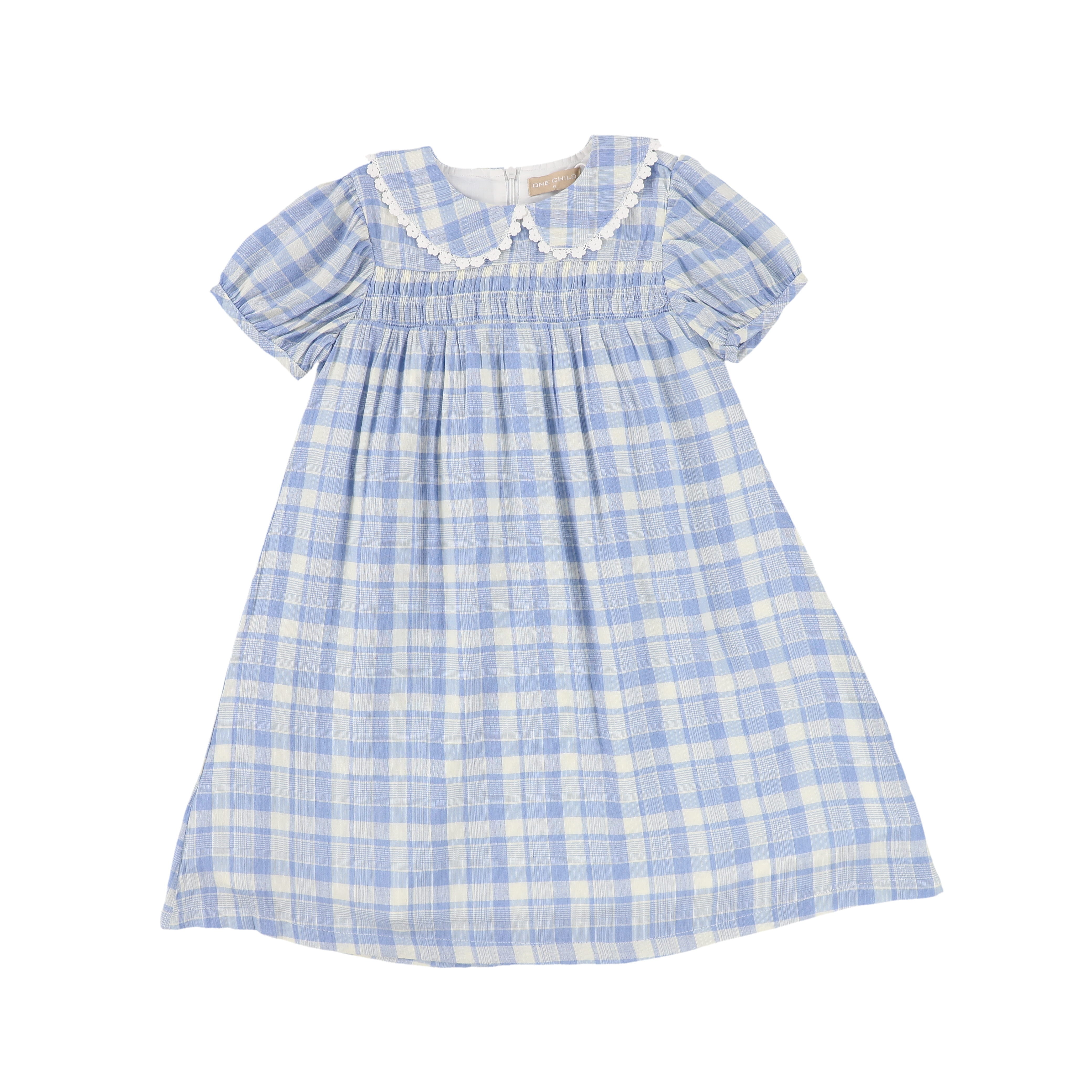 Baby blue plaid store dress