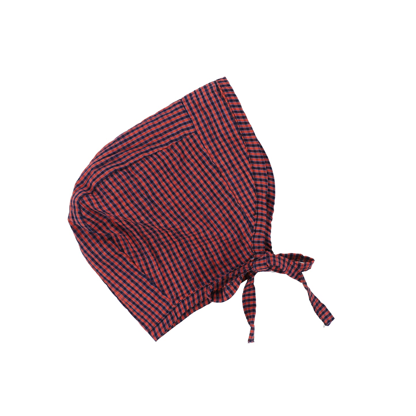 PEQUENO TOCON RED CHECKERED BONNET [Final Sale]