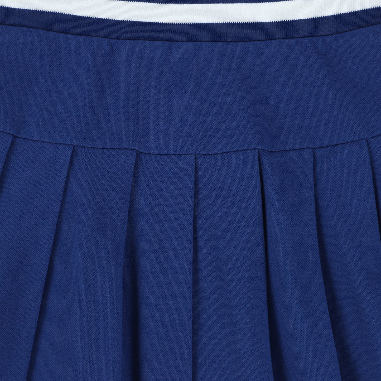 BACE COLLECTION BLUE PIQUE PLEATED SKIRT [Final Sale]
