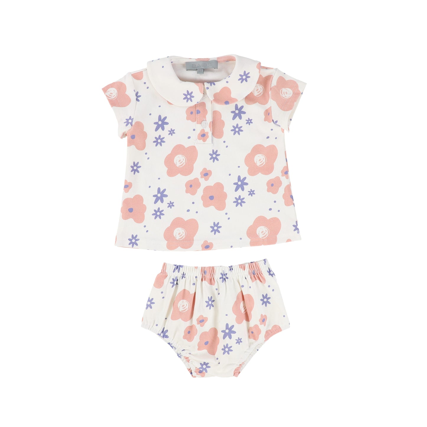 BACE COLLECTION WHITE FLORAL BLOOMER SET [Final Sale]