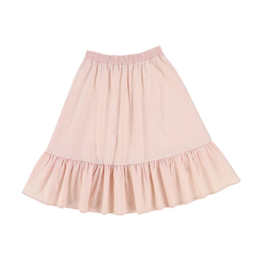 PHIL AND PHOEBE PINK RUFFLE TRIM SKIRT [Final Sale]