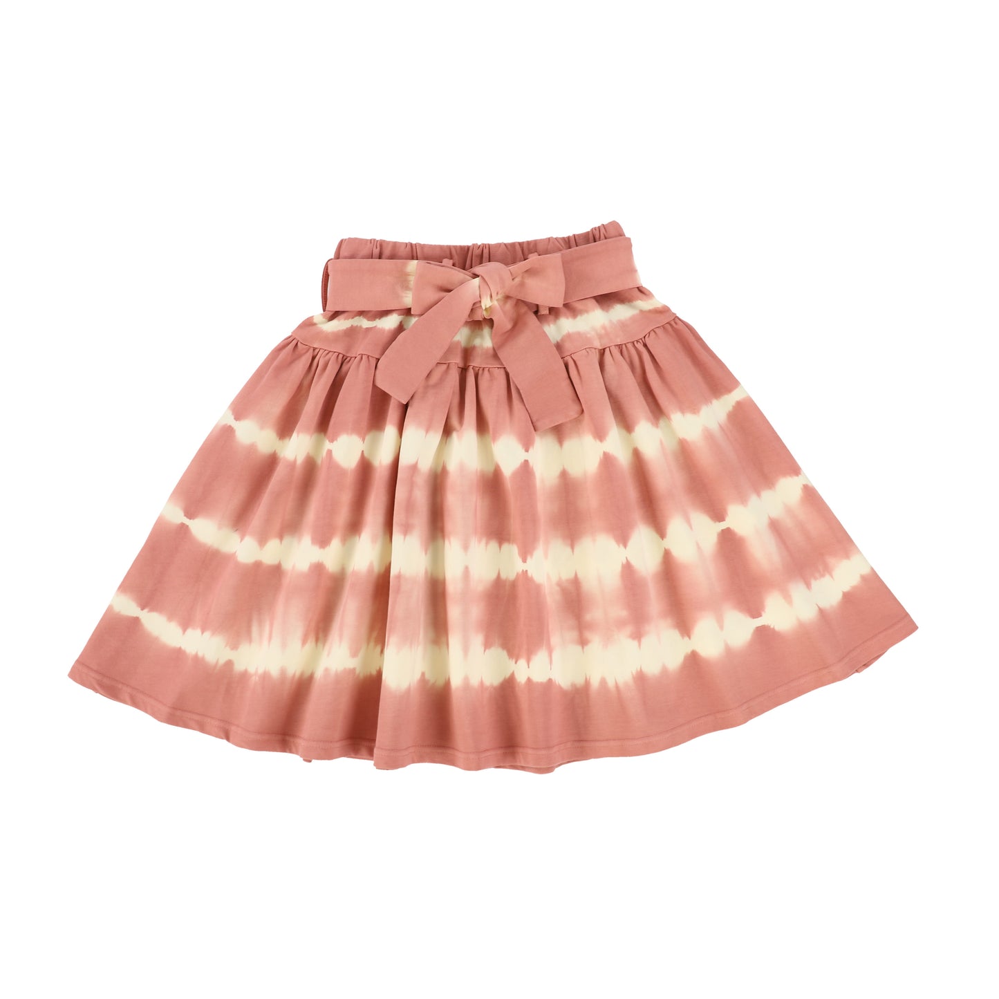 Steph The Label Pink Tie Dye Bow Detail Flare skirt [Final Sale]