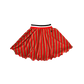 HEY KID RED/BROWN STRIPED TERRY LETTUCE EDGE FLARE SKIRT [Final Sale]