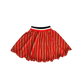 HEY KID RED/BROWN STRIPED TERRY LETTUCE EDGE FLARE SKIRT [Final Sale]
