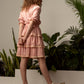 BAMBOO PINK TRIMMED LACE RUFFLE SKIRT [Final Sale]