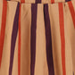 A Monday Peach Multicolor Stripe Flare Skirt [Final Sale]