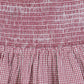 A Monday Raspberry Gingham Smocked Skirt [Final Sale]