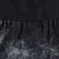 Andorine Black Denim Wash Floral Embroidered Layered Jumper [Final Sale]