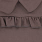 Bamboo Moss Brown Ruffle Collar Dress [Final Sale]