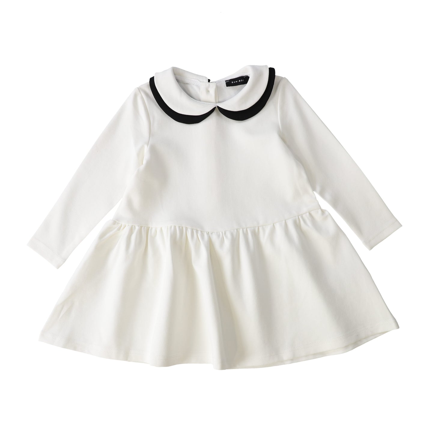 Bamboo White/Black Peter Pan Collar Dress [Final Sale]
