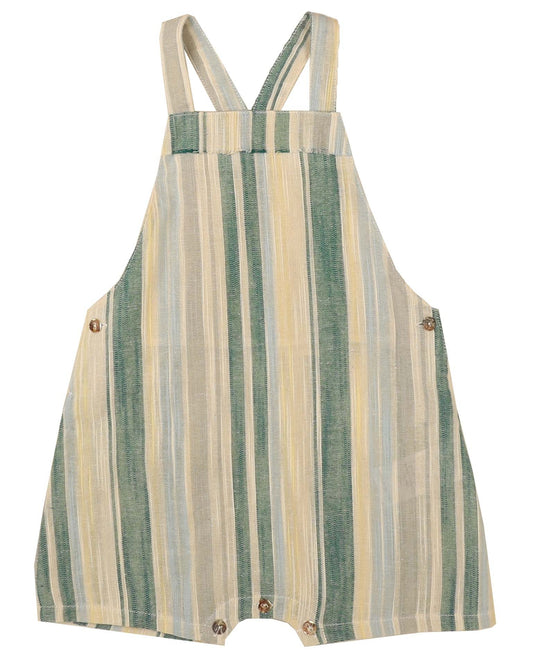 BELATI BLUE LINEN STRIPED OVERALLS [Final Sale]