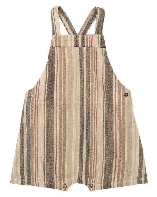 BELATI NOUGAT LINEN STRIPED OVERALLS [Final Sale]