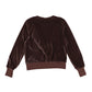 Vibe Plum Ruffle V Velvet Sweater [Final Sale]