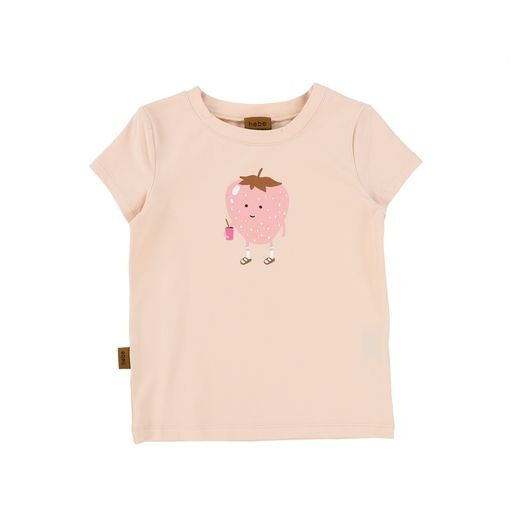 HEBE PINK STRAWBERRY PATCH TEE [Final Sale]