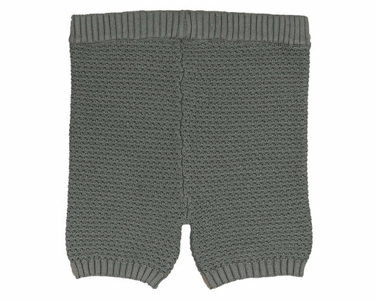 BELATI DUCK BLUE TEXTURED KNIT SHORTS [Final Sale]