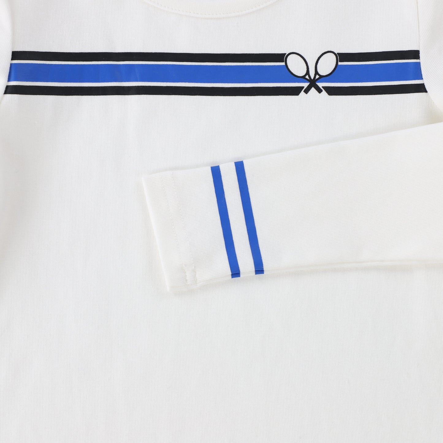 BAMBOO BASICS BLUE STRIPED TENNIS TEE [Final Sale]