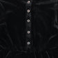 Bamboo Black Velour Button Down Maxi Dress [Final Sale]
