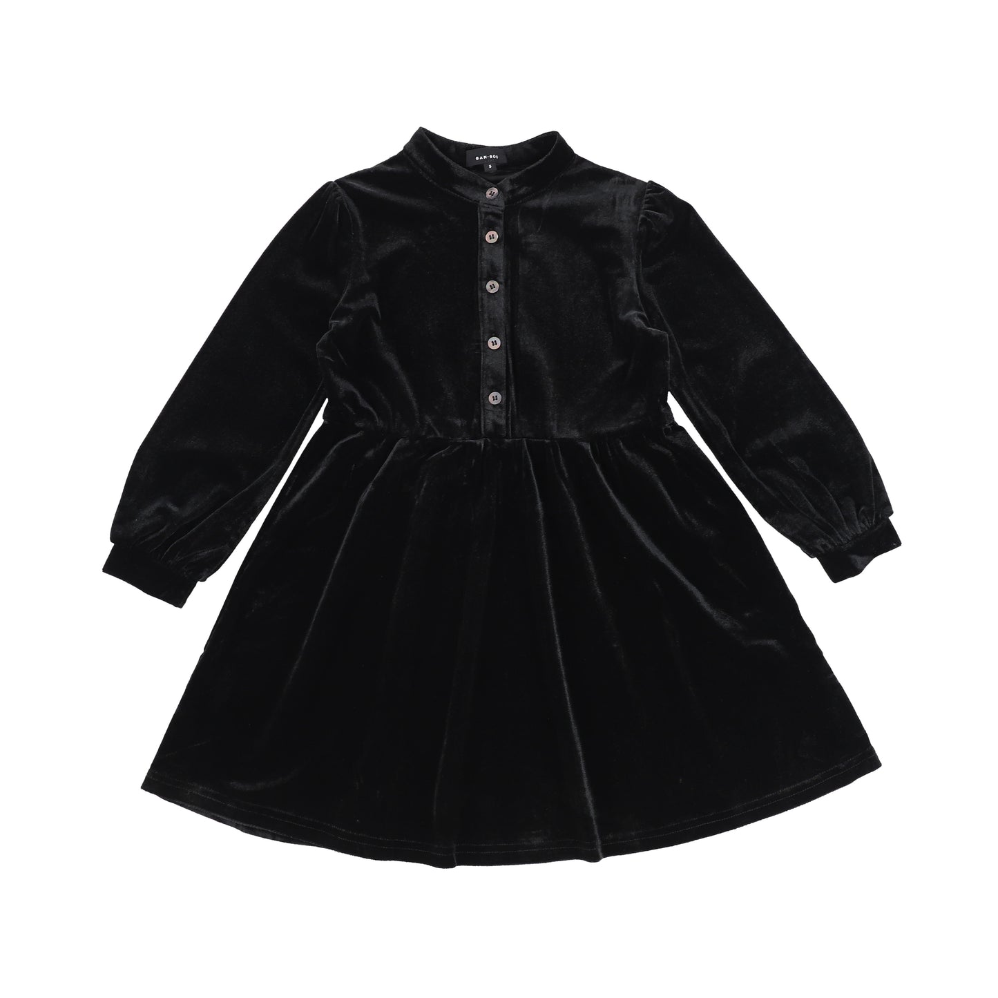 Bamboo Black Velour Button Down Maxi Dress [Final Sale]