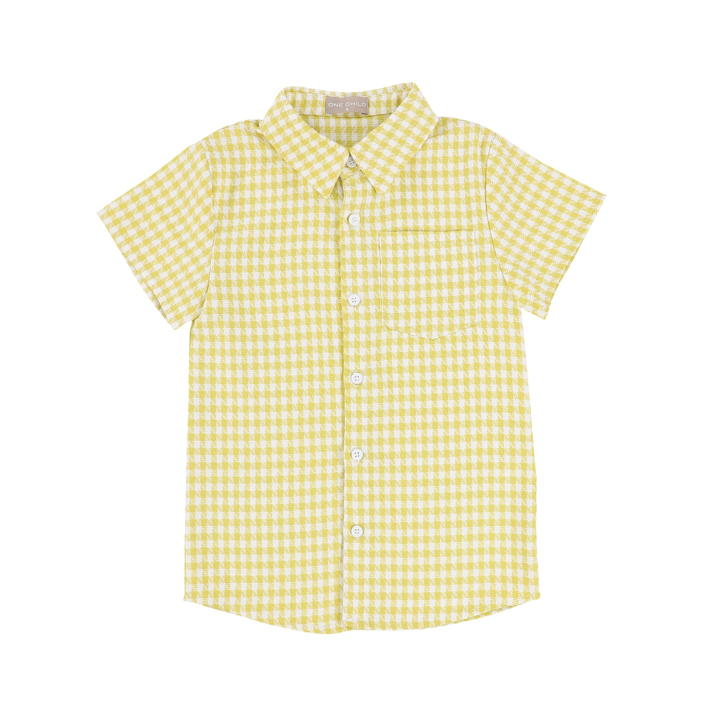 ONE CHILD YELLOW CHECKED BLOUSE [Final Sale]