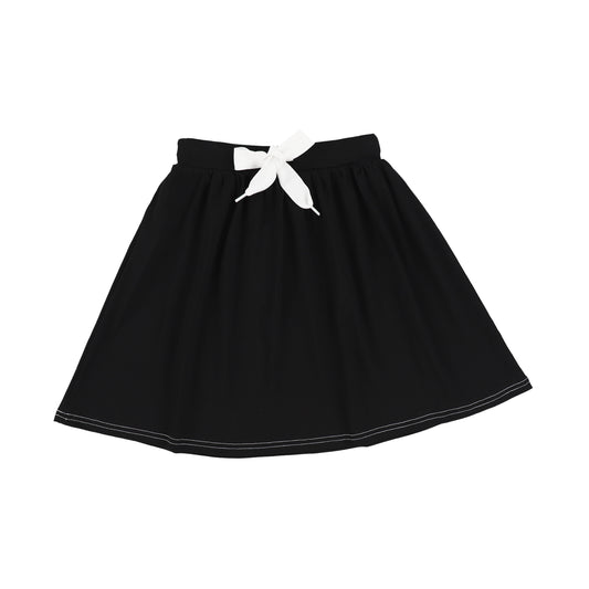 BAMBOO BASICS BLACK DRAW STRING JERSEY SKIRT [Final Sale]