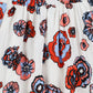 TUSTELLO RED FLORAL ASYMMETRICAL SKIRT [Final Sale]