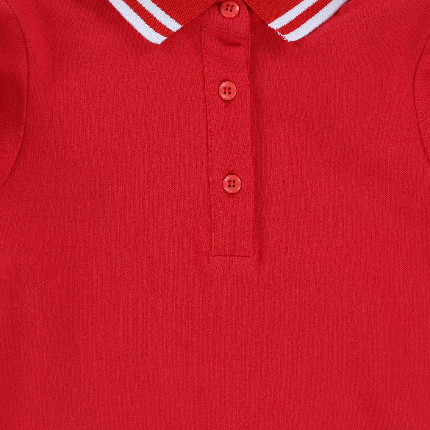 BACE COLLECTION RED PIQUE PLEATED DRESS [Final Sale]