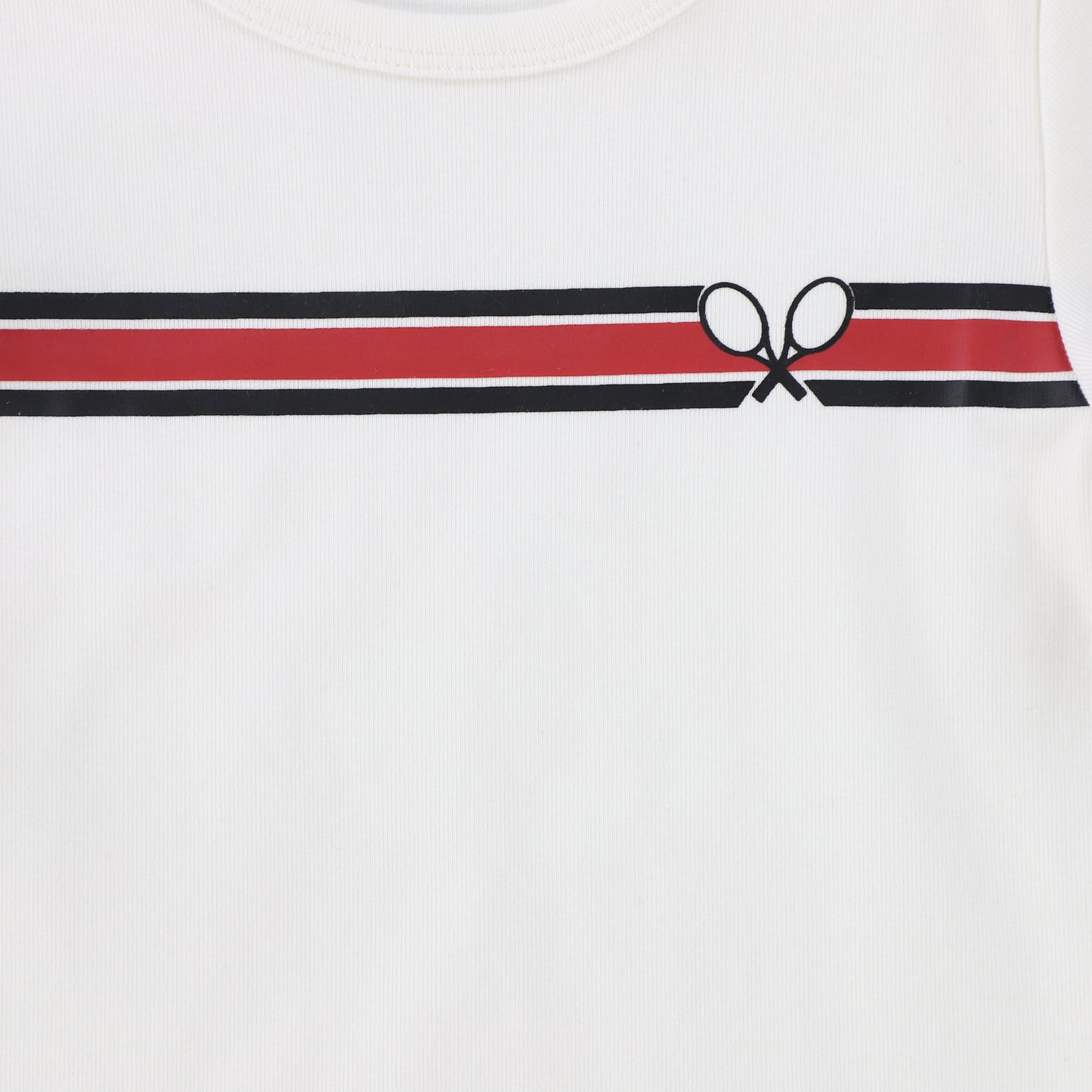 BAMBOO BASICS BERRY STRIPED TENNIS SS TEE [Final Sale]