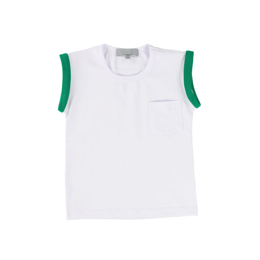 BACE COLLECTION WHITE PIQUE BOYS TEE [Final Sale]