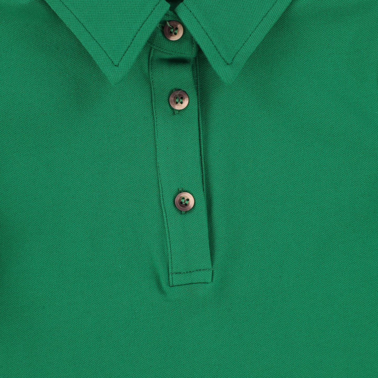 BACE COLLECTION GREEN PIQUE LS POLO [Final Sale]