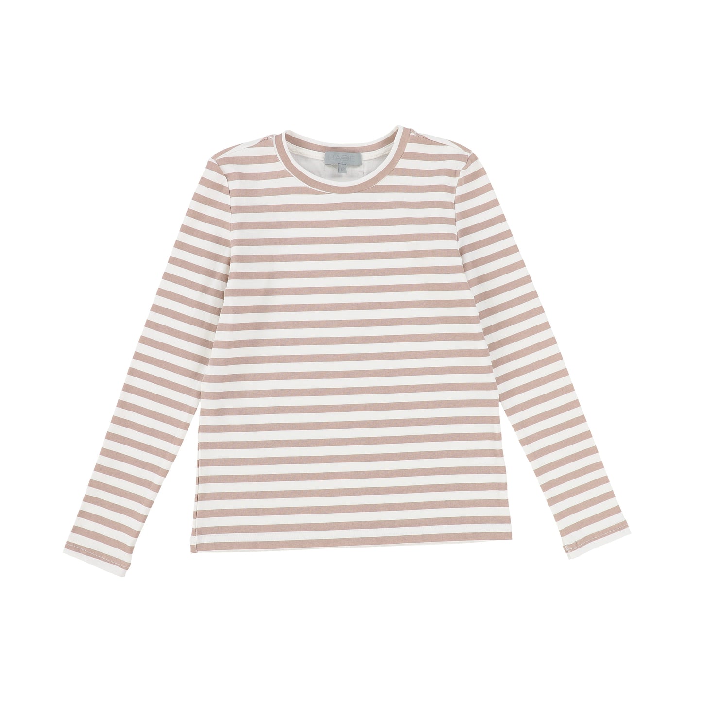 BACE COLLECTION MAUVE STRIPED FITTED TEE [Final Sale]