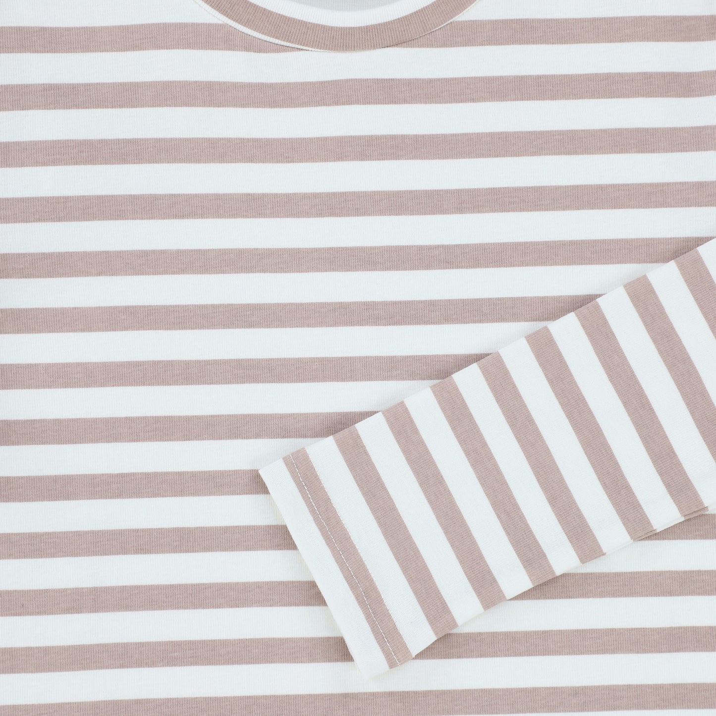 BACE COLLECTION MAUVE STRIPED FITTED TEE [Final Sale]