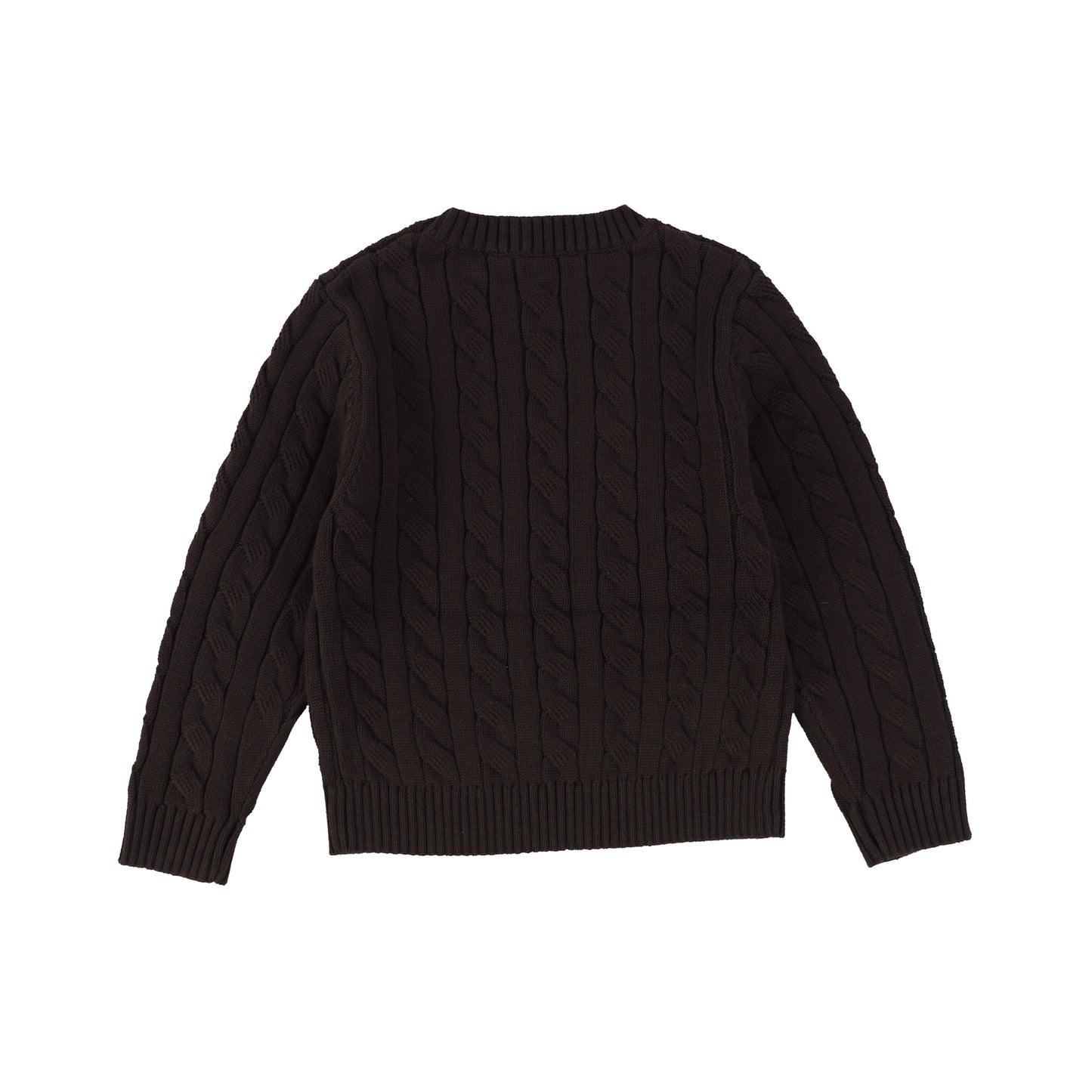 Lilou Chocolate Cable Knit Sweater [Final Sale]