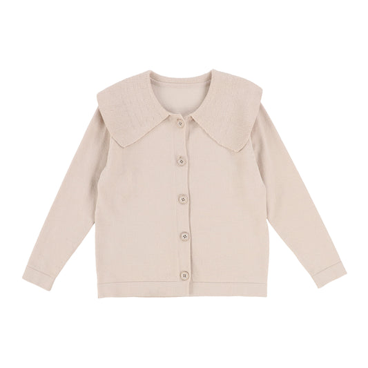Lilou Soft Pink Collared Knit Cardigan [Final Sale]