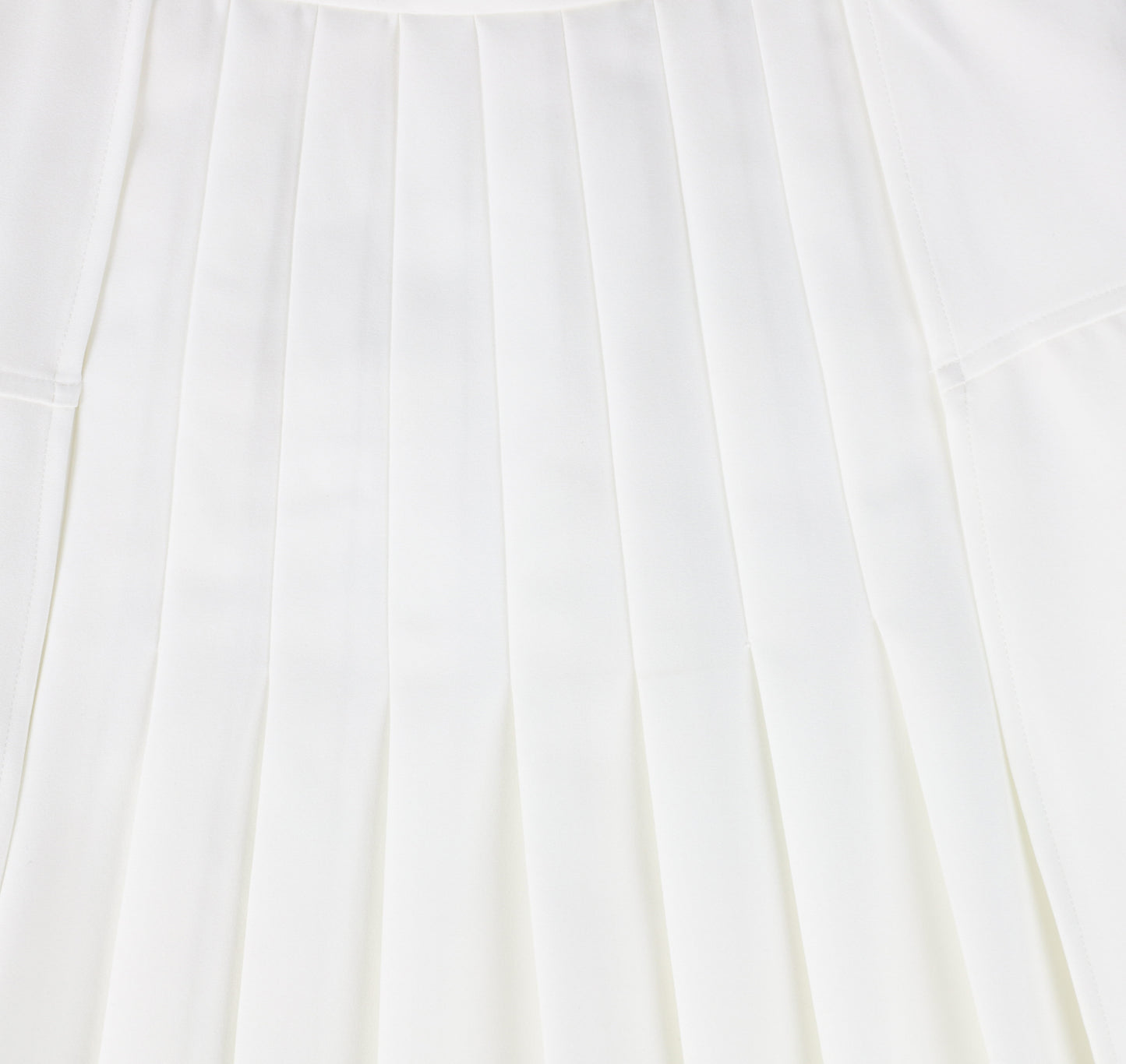 Minimal Ivory Pleated Cape Skirt [Final Sale]