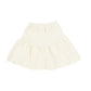 Phil And Phoebe Ivory Embossed Word Print Tiered Skirt [Final Sale]