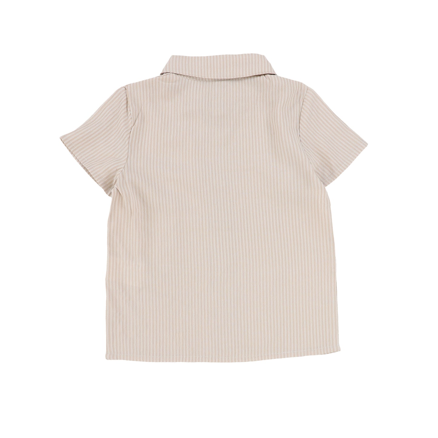 ONE CHILD TAN AND WHITE STRIPED BLOUSE [Final Sale]