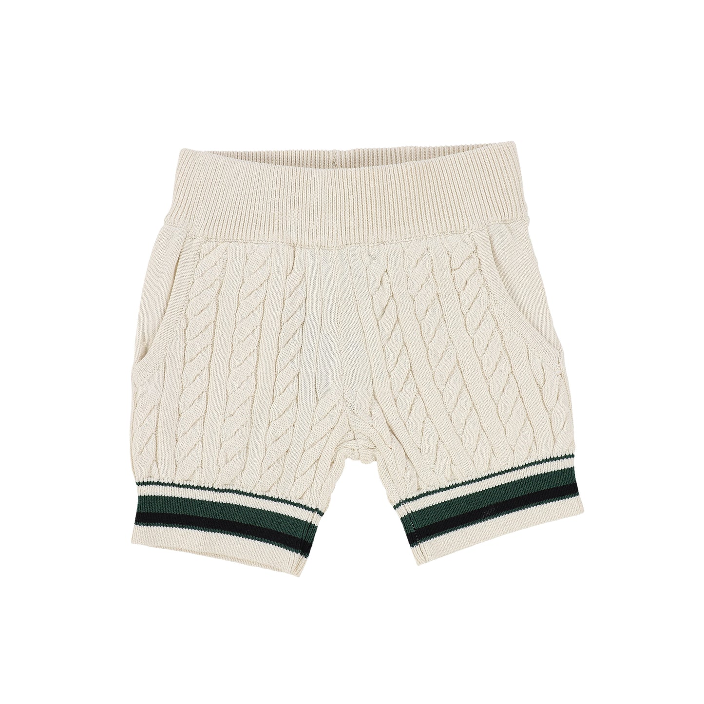 HARPER JAMES IVORY BRAIDED BLACK TRIM SHORTS [Final Sale]